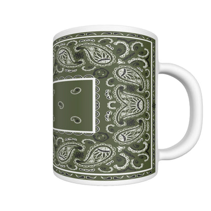 CM - Army Green Rectangle Bandana Coffee Mug