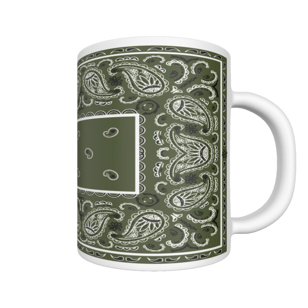 CM - Army Green Rectangle Bandana Coffee Mug