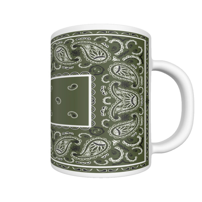 CM - Army Green Rectangle Bandana Coffee Mug