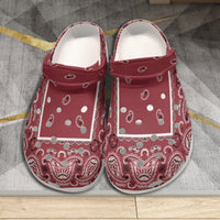 Men's Maroon Classic Bandana Clogs