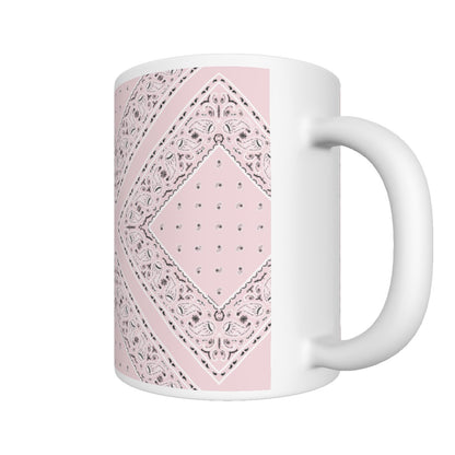 CM - Light Pink Diamond Bandana Coffee Mug