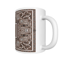 CM - Coffee Brown Rectangle Bandana Coffee Mug