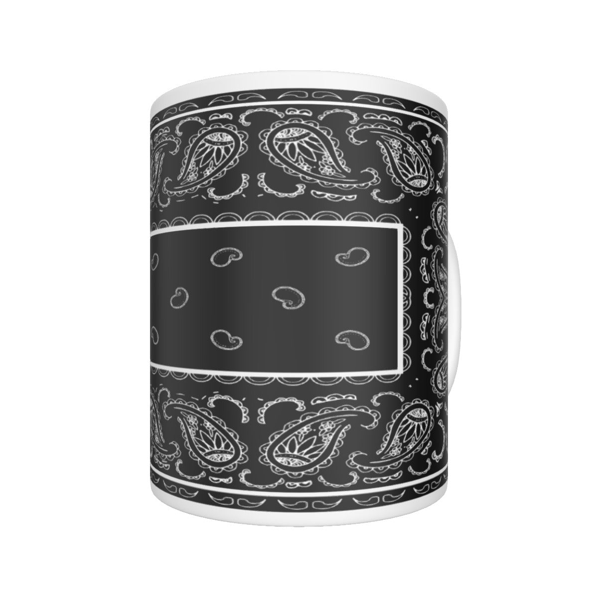 CM - Black Rectangle Bandana Coffee Mug