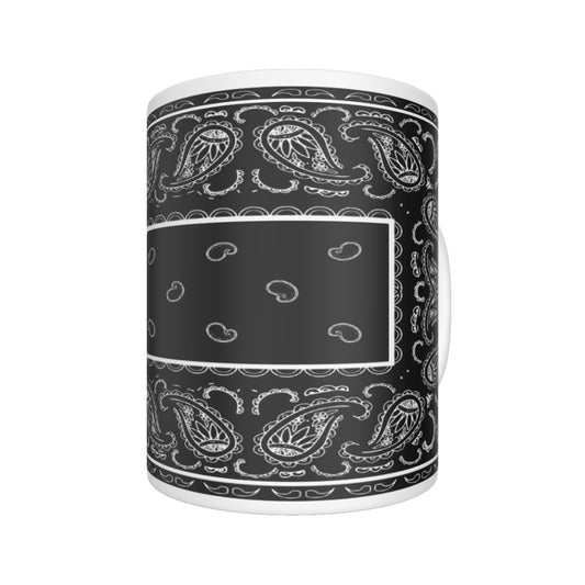 CM - Black Rectangle Bandana Coffee Mug