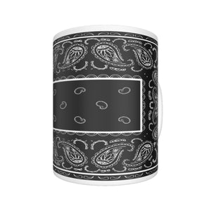 CM - Black Rectangle Bandana Coffee Mug