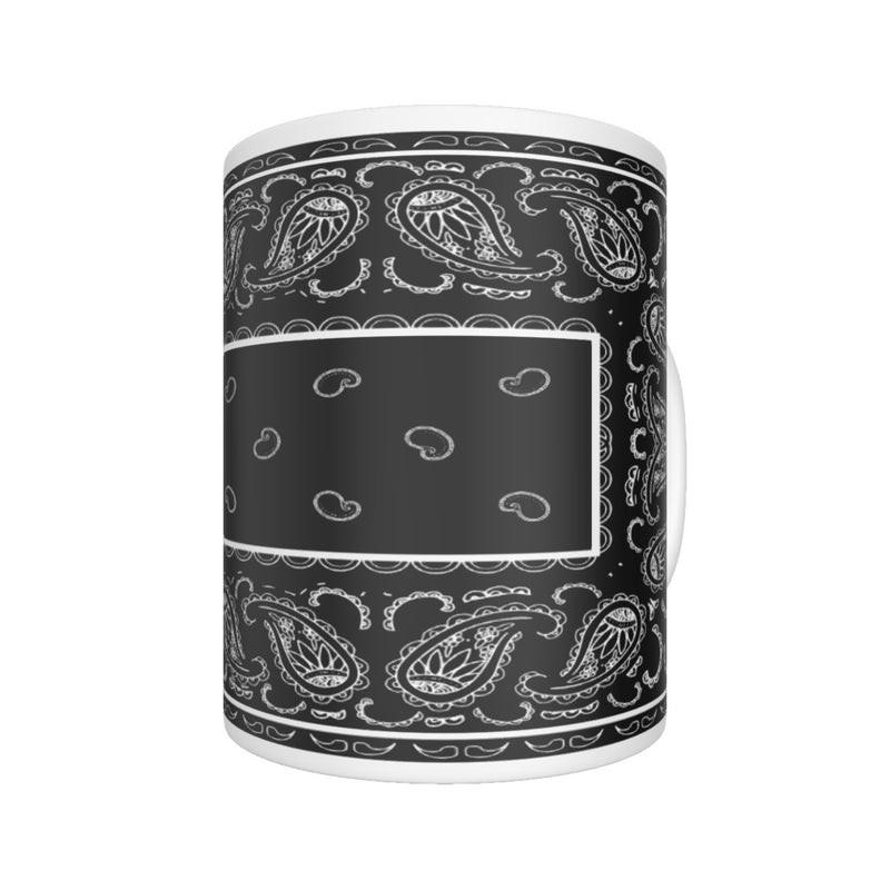 CM - Black Rectangle Bandana Coffee Mug