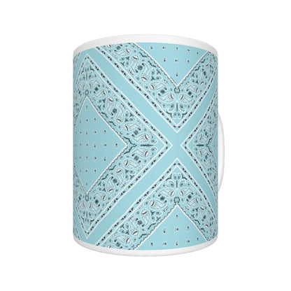 CM - Baby Blue Diamond Bandana Coffee Mug