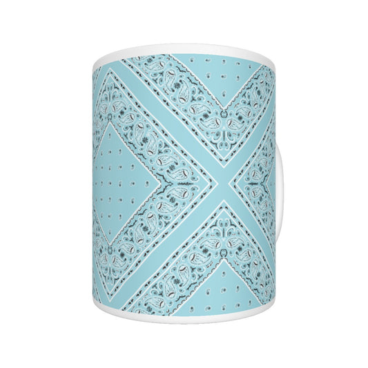 CM - Baby Blue Diamond Bandana Coffee Mug