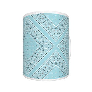 CM - Baby Blue Diamond Bandana Coffee Mug