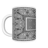 CM -Gray Rectangle Bandana Coffee Mug