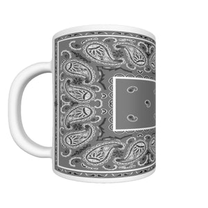 CM -Gray Rectangle Bandana Coffee Mug