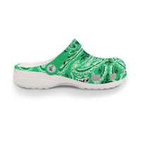 Women's Green Classic Big Bandana Clogs