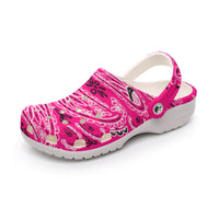 Men's Bright Pink Classic Big Bandana Clogs