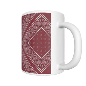 CM - Maroon Diamond Bandana Coffee Mug