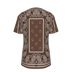 YAC - Men's BBC Coffee Brown Bandana T Shirt