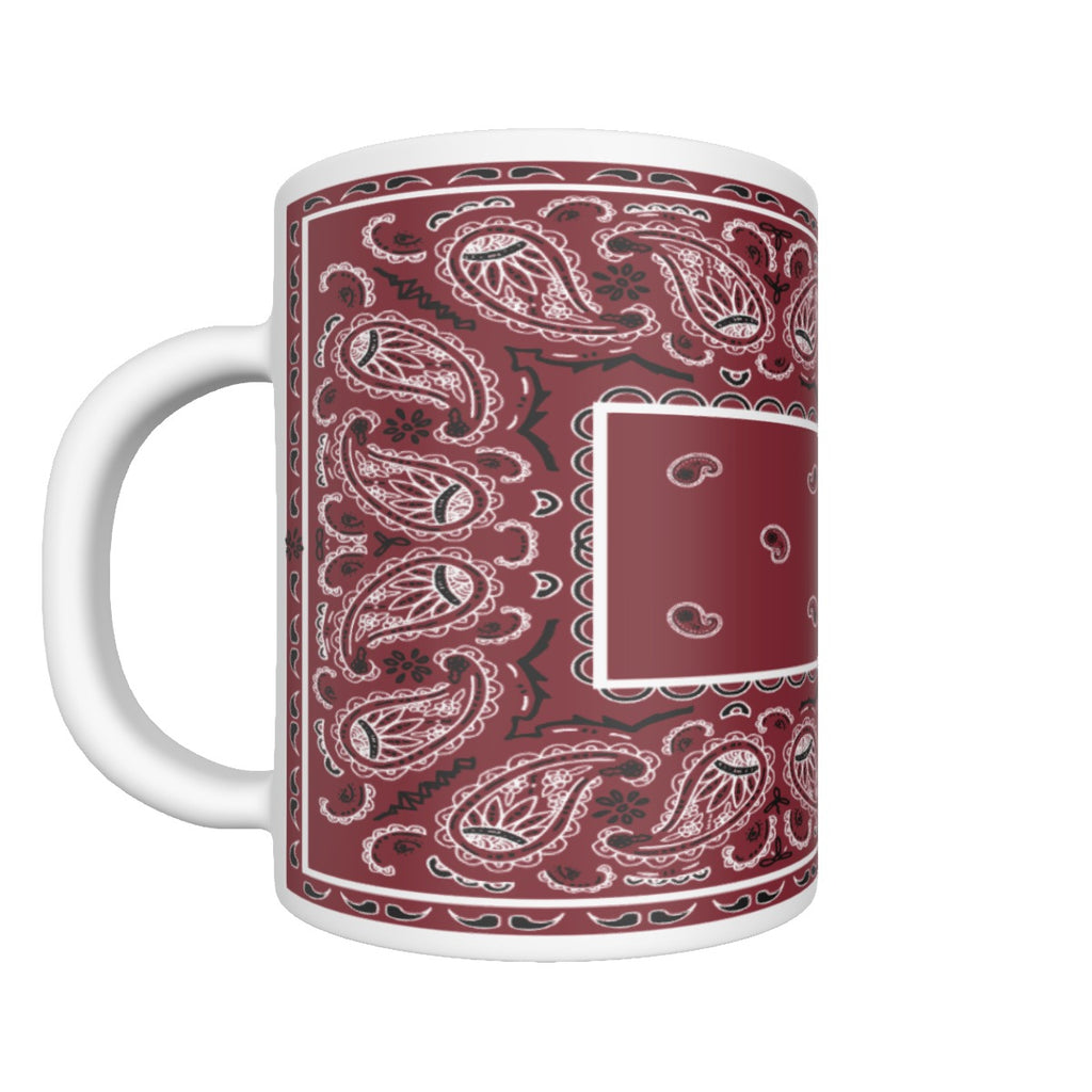 CM - Maroon Rectangle Bandana Coffee Mug