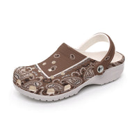 Women's Coffee Brown Classic Bandana Clogs