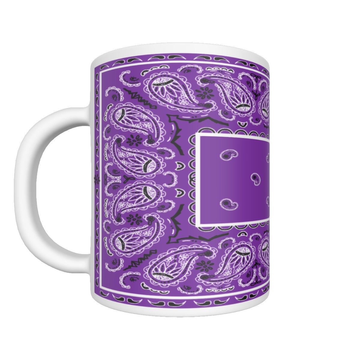 CM - Pretty Purple Rectangle Bandana Coffee Mug