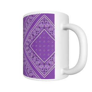 CM - Pretty Purple Diamond Bandana Coffee Mug