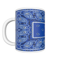 CM -Beautiful Blue Rectangle Bandana Coffee Mug