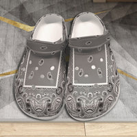 Women's Gray Classic Bandana Clogs