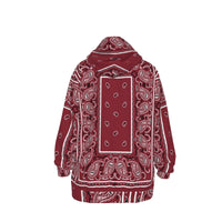 Unisex Cotton Maroon OG Bandana Pullover Hoodie