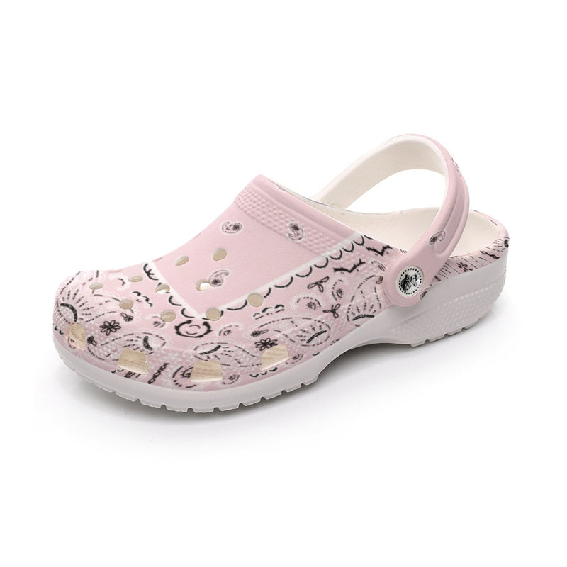 Women's Lt Pink Classic Bandana Clogs