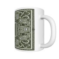 CM - Army Green Rectangle Bandana Coffee Mug