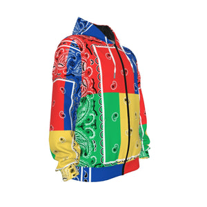 Unisex Multicolor OG Bandana Zip-Up Hoodie