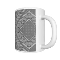 CM - Gray Diamond Bandana Coffee Mug