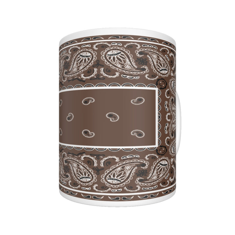 CM - Coffee Brown Rectangle Bandana Coffee Mug