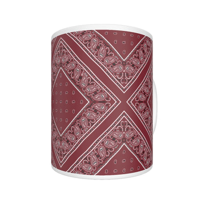 CM - Maroon Diamond Bandana Coffee Mug