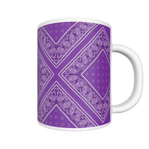 CM - Pretty Purple Diamond Bandana Coffee Mug