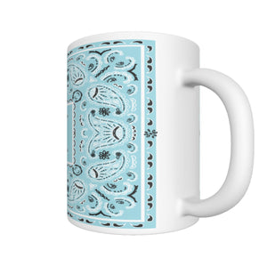 CM - Baby Blue Rectangle Bandana Coffee Mug