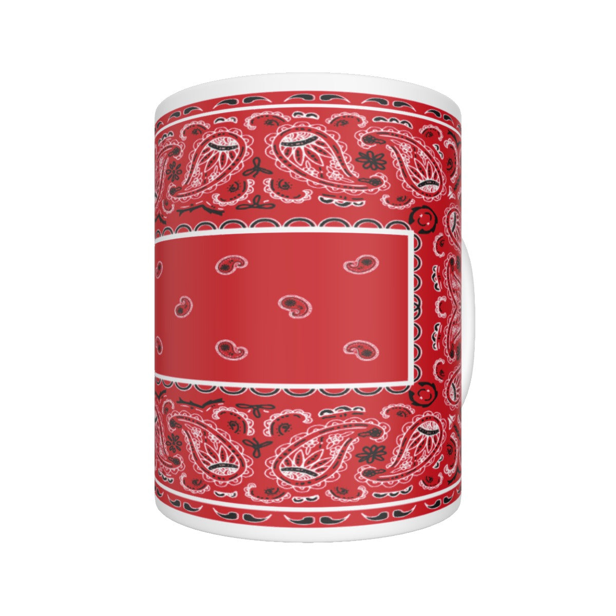 CM - Red Rectangle Bandana Coffee Mug