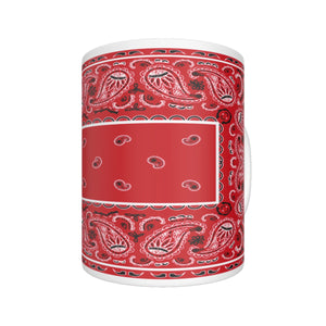 CM - Red Rectangle Bandana Coffee Mug