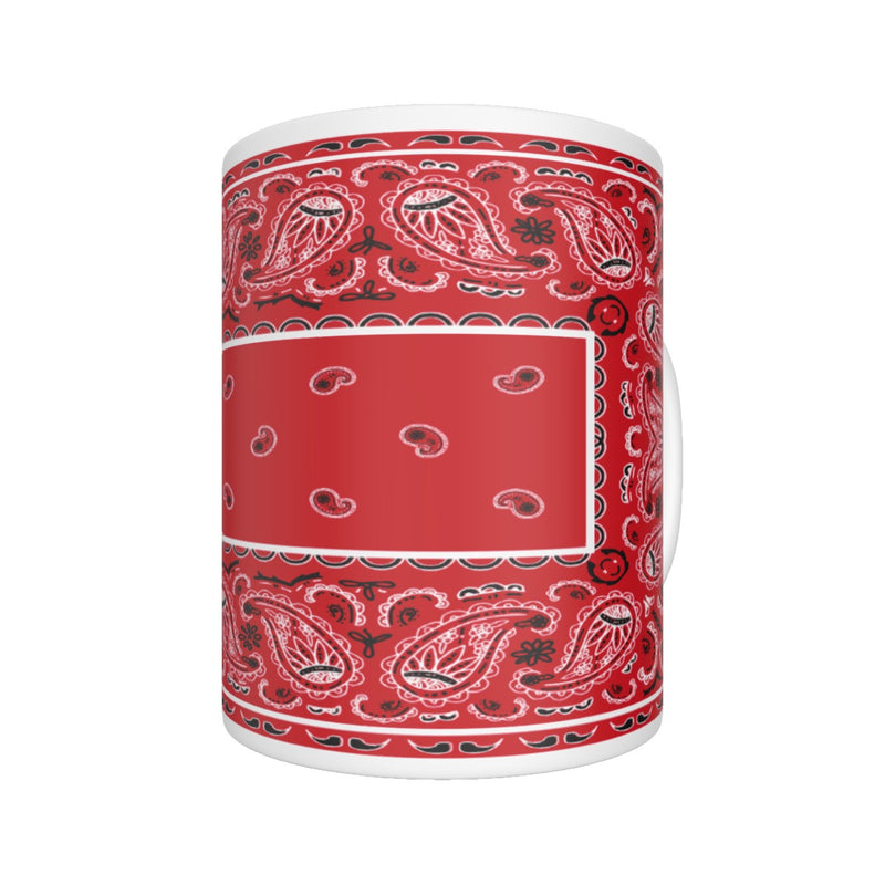 CM - Red Rectangle Bandana Coffee Mug