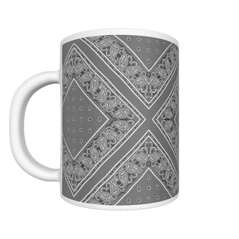 CM - Gray Diamond Bandana Coffee Mug