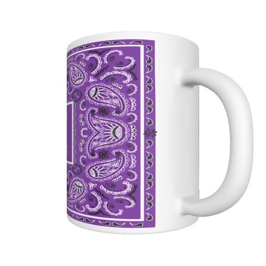 CM - Pretty Purple Rectangle Bandana Coffee Mug