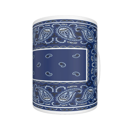 CM -Navy Rectangle Bandana Coffee Mug