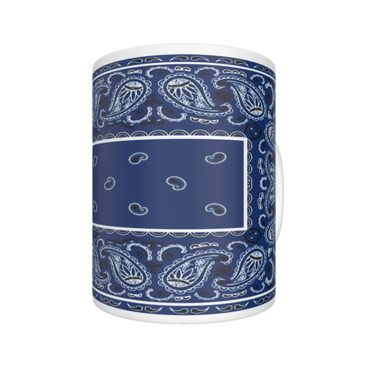CM -Navy Rectangle Bandana Coffee Mug
