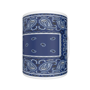 CM -Navy Rectangle Bandana Coffee Mug