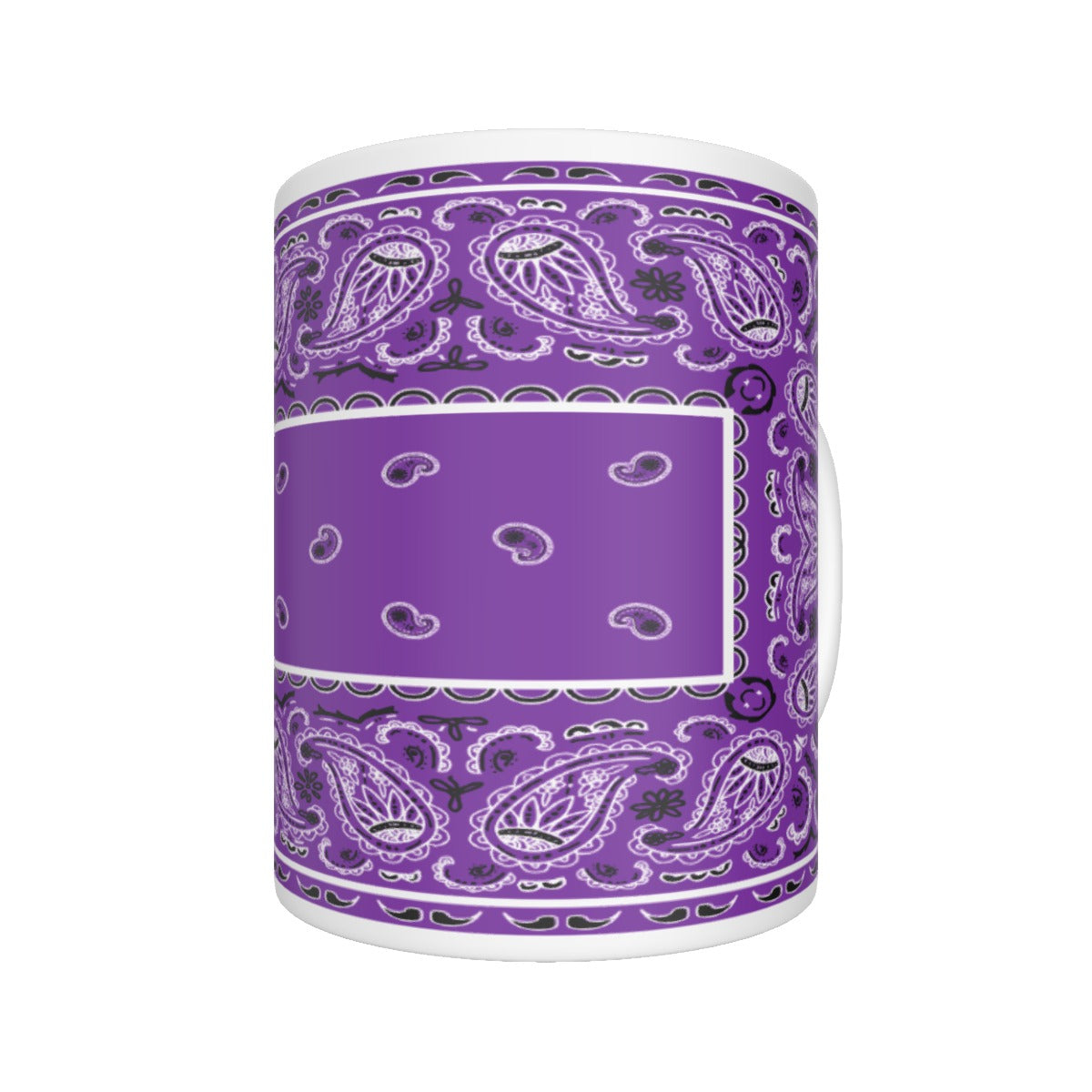 CM - Pretty Purple Rectangle Bandana Coffee Mug