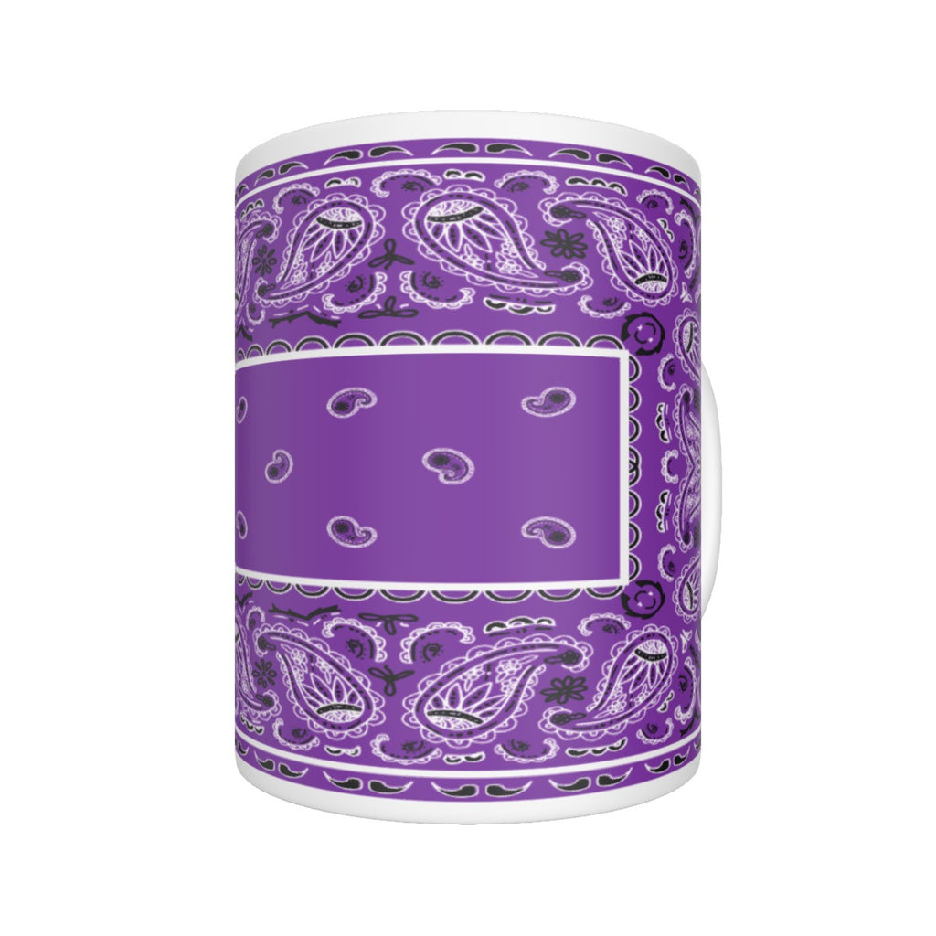 CM - Pretty Purple Rectangle Bandana Coffee Mug