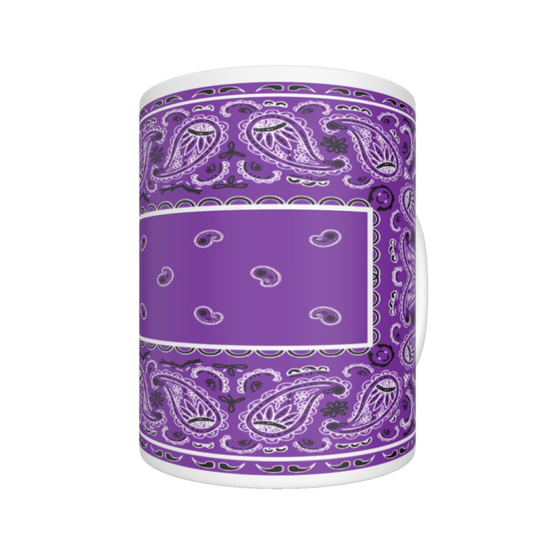 CM - Pretty Purple Rectangle Bandana Coffee Mug