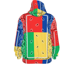 Unisex Multicolor OG Bandana Zip-Up Hoodie