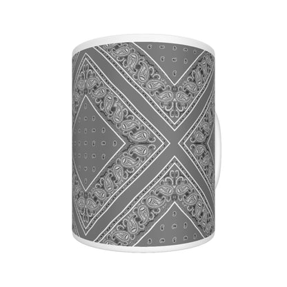 CM - Gray Diamond Bandana Coffee Mug