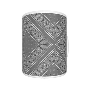 CM - Gray Diamond Bandana Coffee Mug