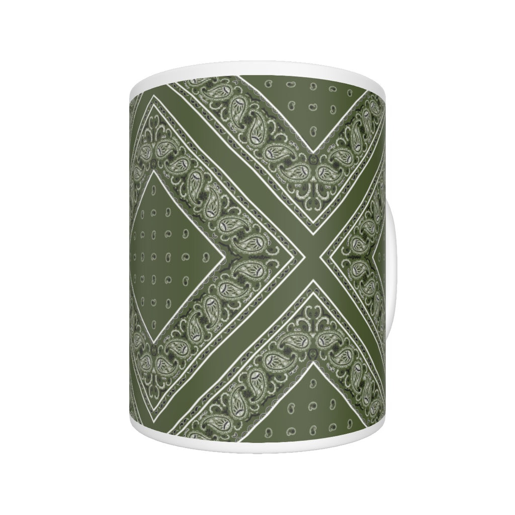 CM - Army Green  Diamond Bandana Coffee Mug