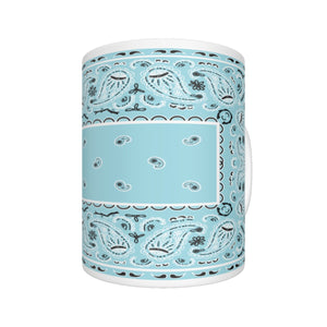 CM - Baby Blue Rectangle Bandana Coffee Mug